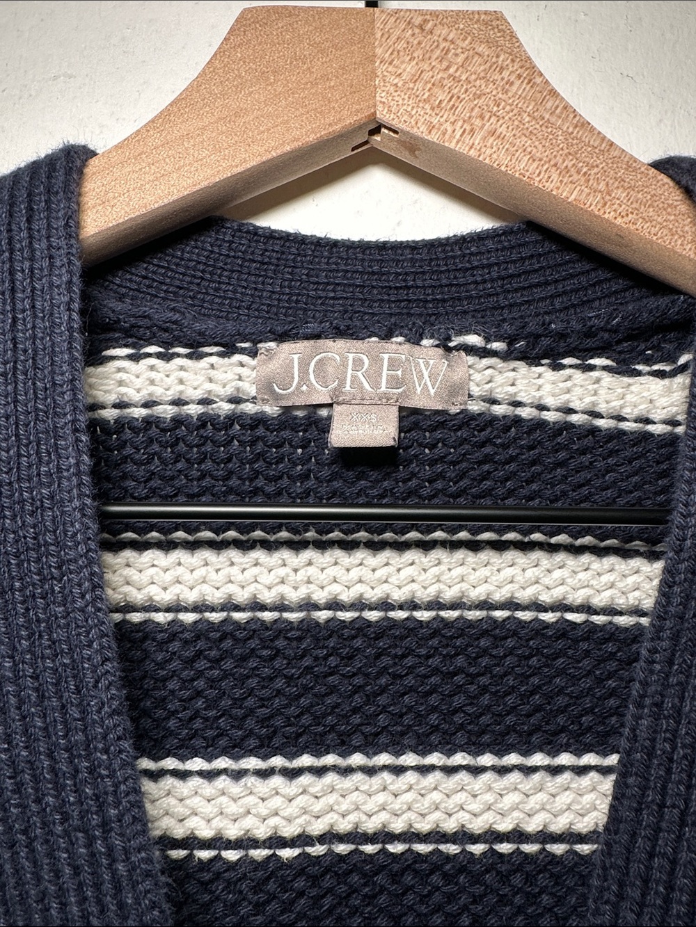 Heritage Cotton Relaxed Cardigan in Stripe - Picture 3 of 5